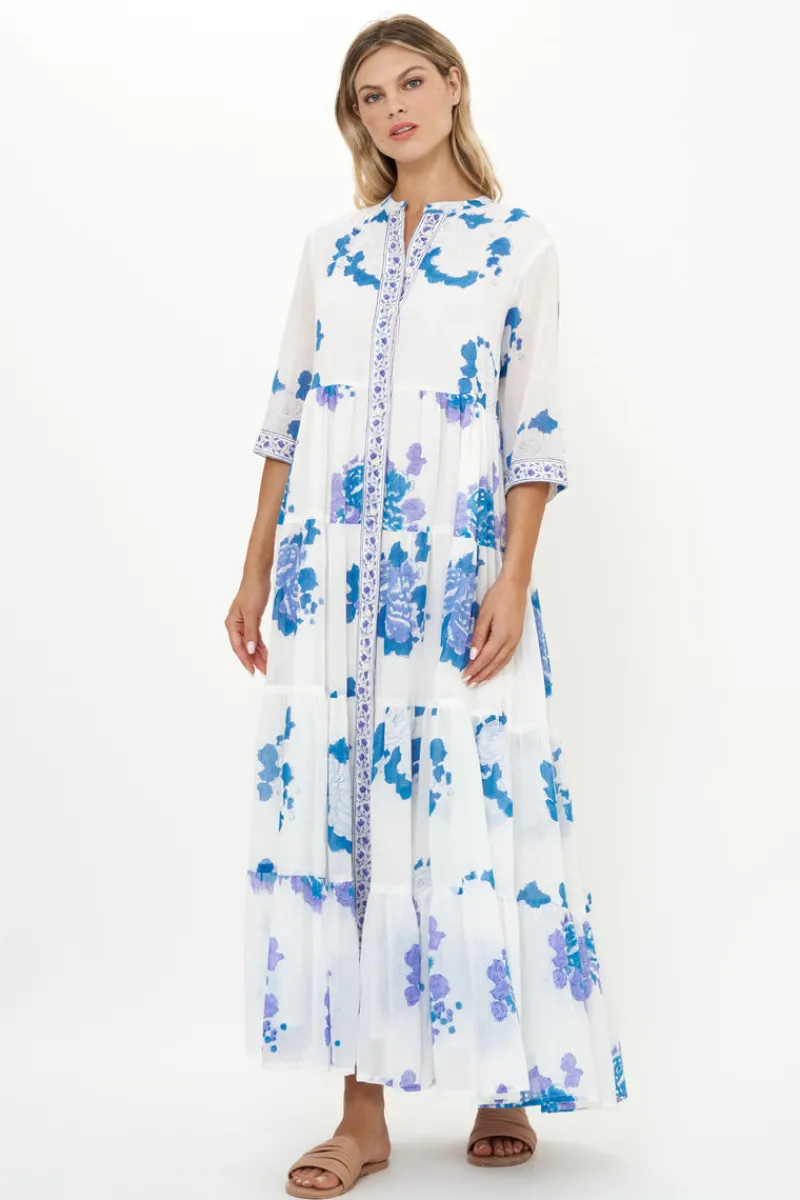 Oliphant 3/4 Button Maxi- Portofino Blue