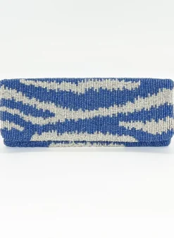 Oliphant Beaded Clutch- Singita Blue White