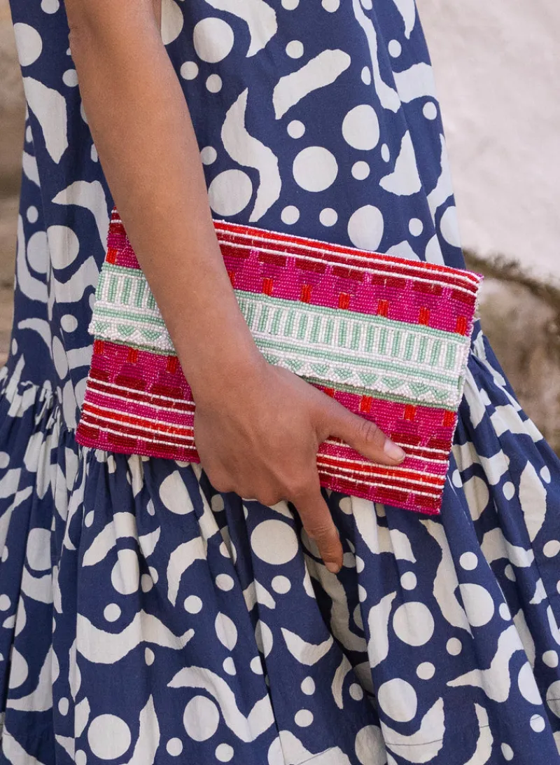 Oliphant Beaded Envelope- Mezcal Red