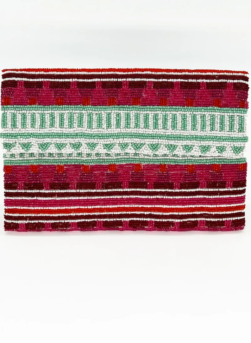Oliphant Beaded Envelope- Mezcal Red