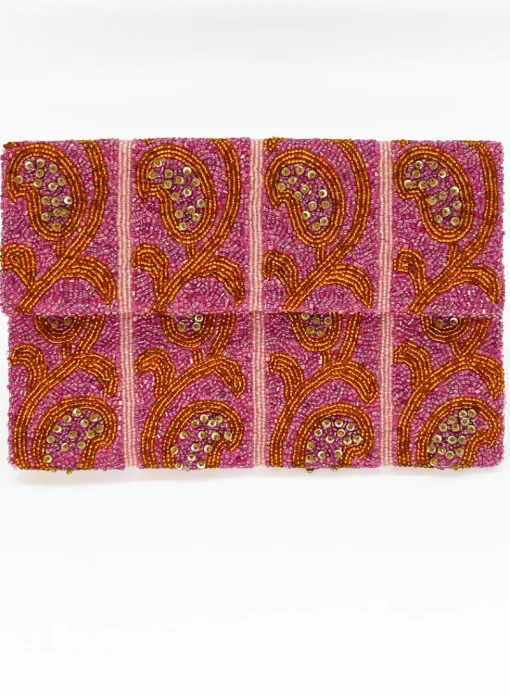 Oliphant Beaded Envelope- Samode Tangerine