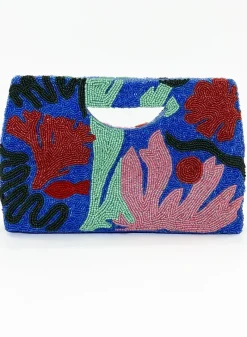 Oliphant Beaded Handbag- Reef Blue