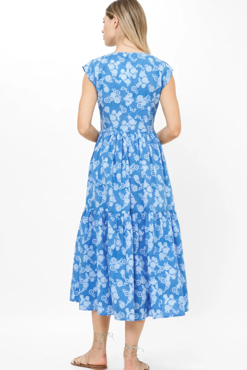 Oliphant Cap Sleeve Midi- Pretoria Navy