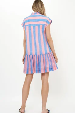 Oliphant Cap Sleeve Mini- Cabana Pink