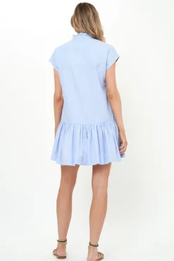 Oliphant Cap Sleeve Mini- Chatham Blue