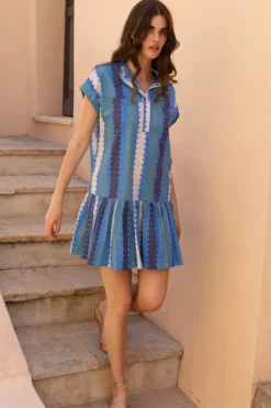 Oliphant Cap Sleeve Mini- Meko Blue