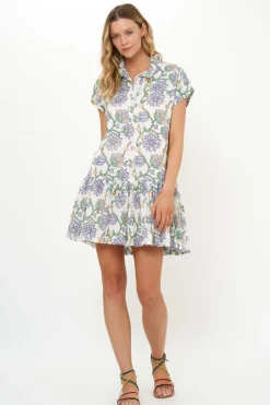 Oliphant Cap Sleeve Mini- Presidio Blue