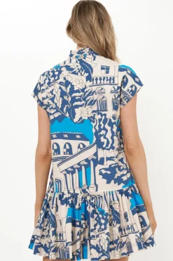 Oliphant Cap Sleeve Mini- Roma Blue