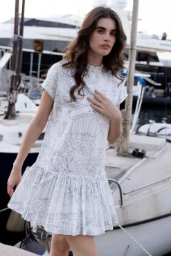 Oliphant Cap Sleeve Mini- Roma White