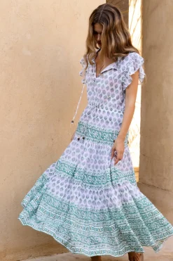 Oliphant Cinched Flirty Midi- Bloom Lilac