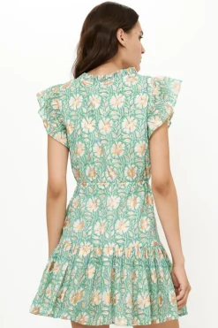 Oliphant Cinched Flirty Short- Mughal Green