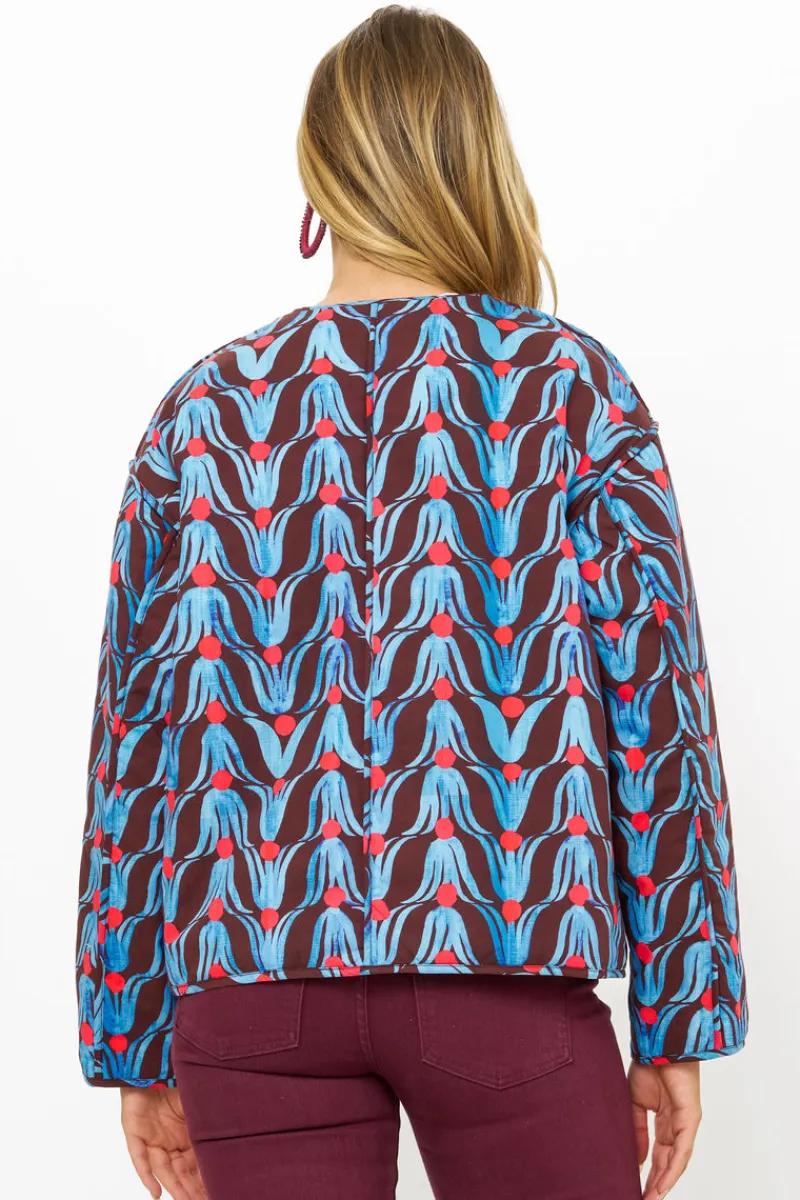 Oliphant Crewneck Puffer- Tulip Red