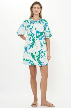 Oliphant Embroidered Button Mini- Orchid Green