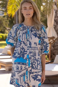 Oliphant Embroidered Button Mini- Roma Blue