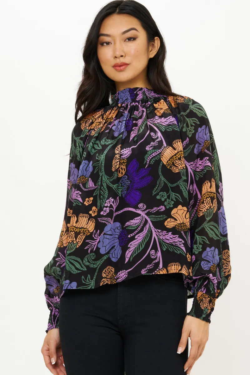 Oliphant High Neck Blouse- Turin Peri