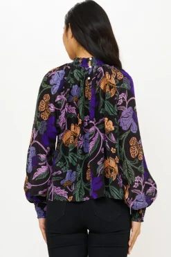 Oliphant High Neck Blouse- Turin Peri