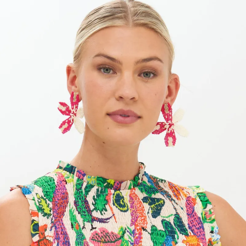Oliphant Kauai Earrings- Hot Pink