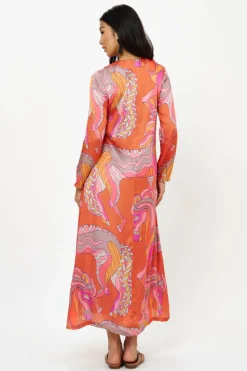 Oliphant Long Sleeve Shift Maxi- Arabia Toffee