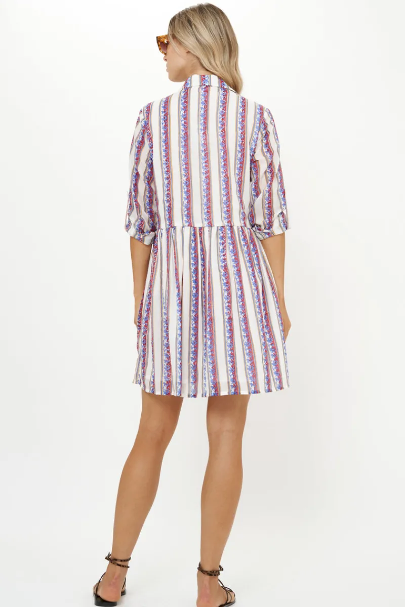 Oliphant Long Sleeve Shirt Dress Mini- Haveli Peri