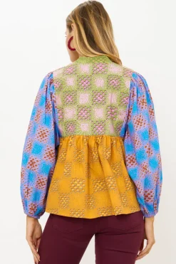 Oliphant Mandarin Balloon Top- Matrix Multi