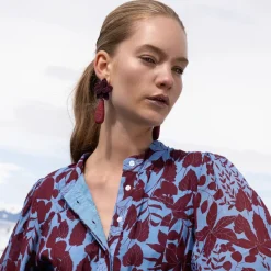Oliphant Marbella Earrings- Wine
