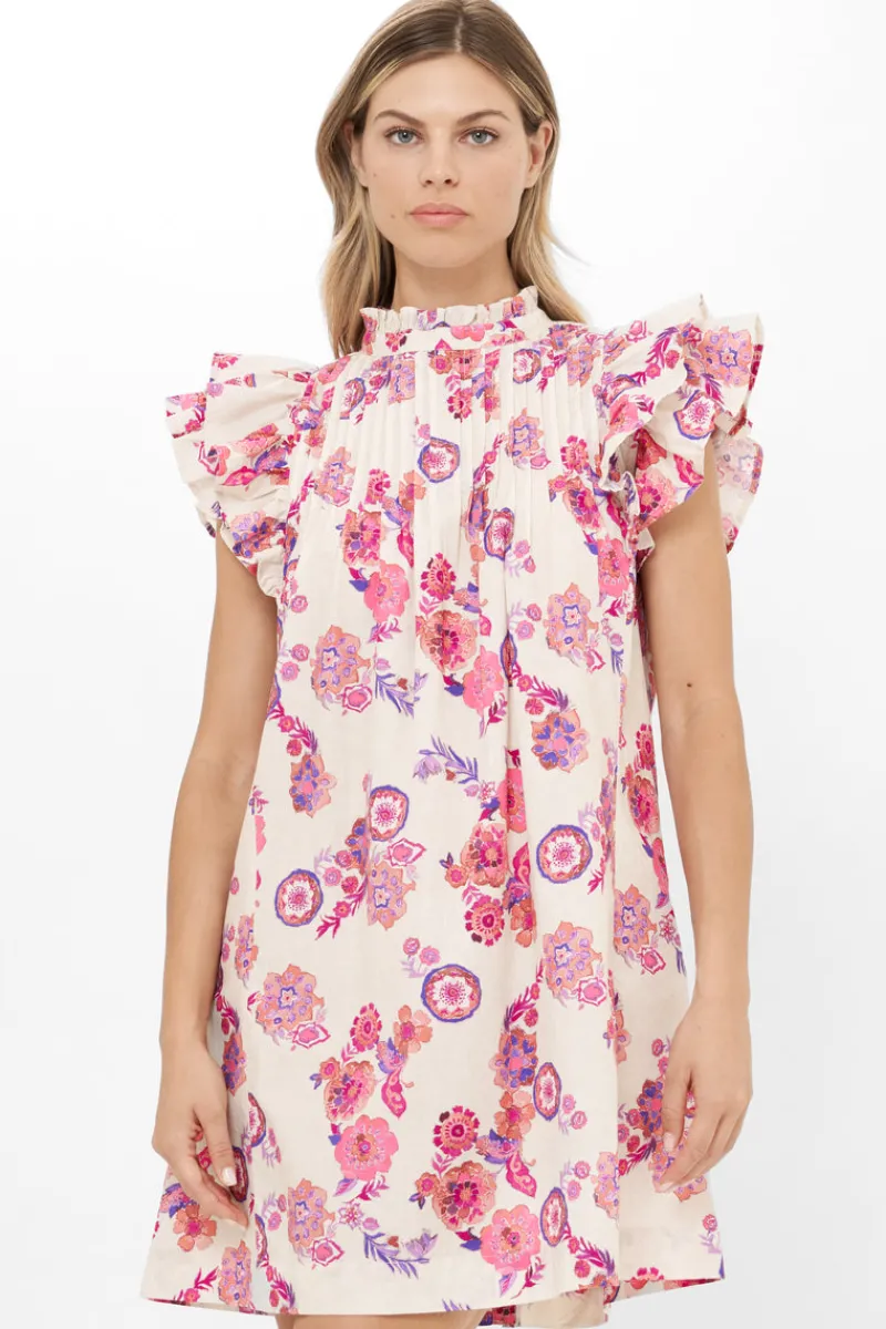 Oliphant Pintuck Ruffle Mini- Pretoria Pink