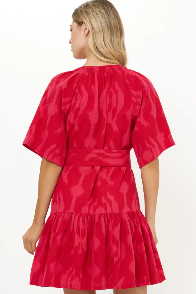 Oliphant Raglan Belted Mini- Tashkent Red