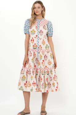Oliphant Scoop Tiered Midi- Provence Blue