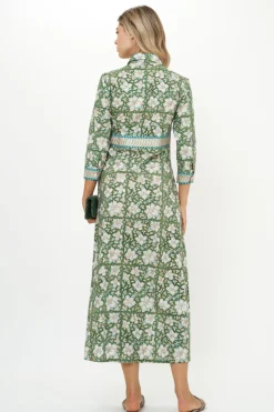 Oliphant Shirt Dress Maxi- Ivy Olive