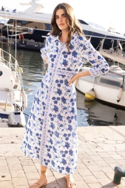 Oliphant Shirt Dress Maxi- Marion Blue