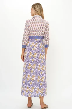 Oliphant Shirt Dress Maxi- Napa Blue