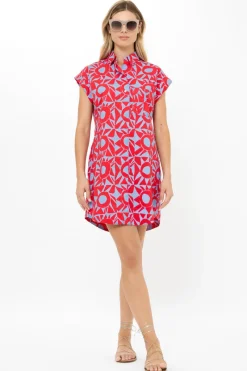 Oliphant Shirt Dress Mini- Eclipse Red