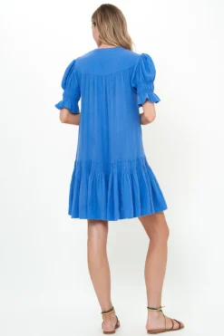 Oliphant Smocked Drop Mini- Bermuda Blue