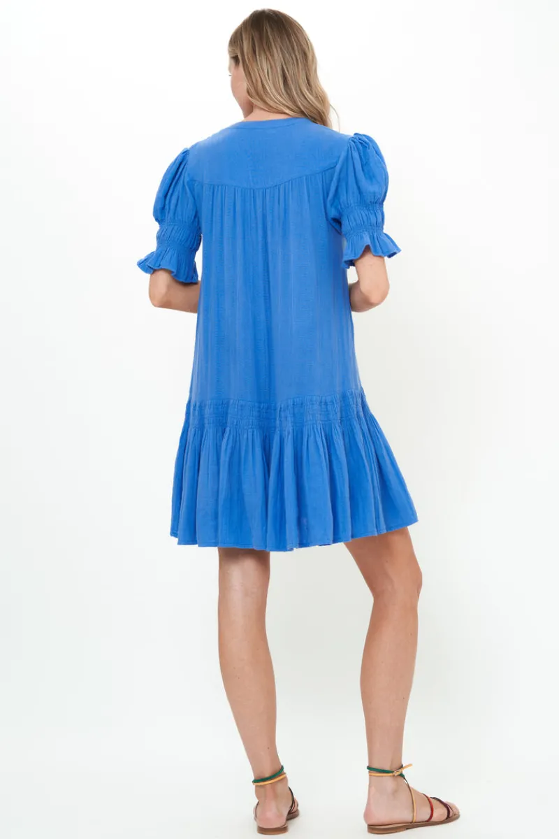 Oliphant Smocked Drop Mini- Bermuda Blue