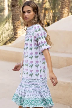 Oliphant Smocked Drop Mini- Bloom Lilac