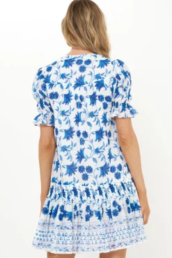 Oliphant Smocked Drop Mini- Marion Blue
