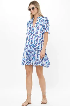 Oliphant Smocked Drop Mini- Toscana Blue