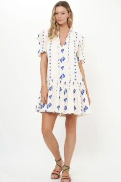 Oliphant Smocked Drop Mini- Wicklow Blue