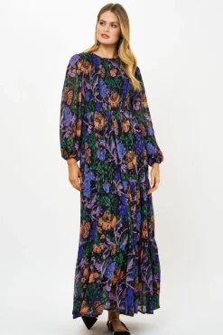 Oliphant Smocked Top Maxi- Turin Peri