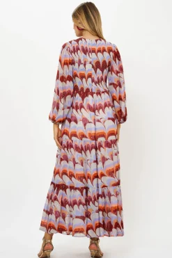 Oliphant Smocked Top Maxi- Venice Cognac