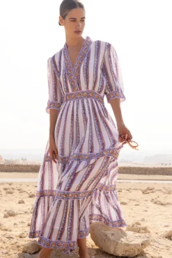 Oliphant V-Neck Cuffed Maxi- Haveli Peri