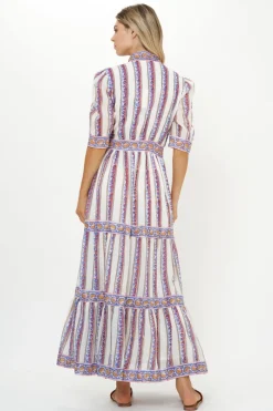 Oliphant V-Neck Cuffed Maxi- Haveli Peri