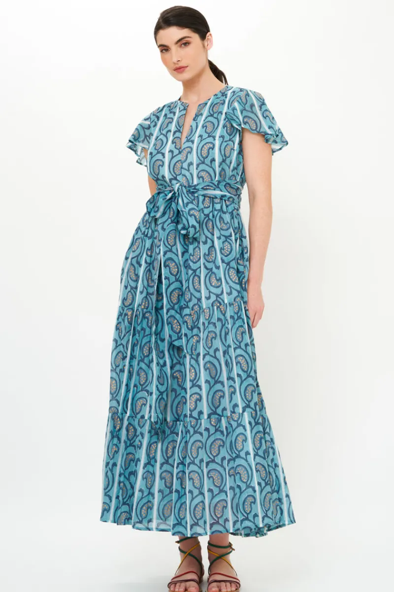 Oliphant V-Neck Maxi- Goa Blue