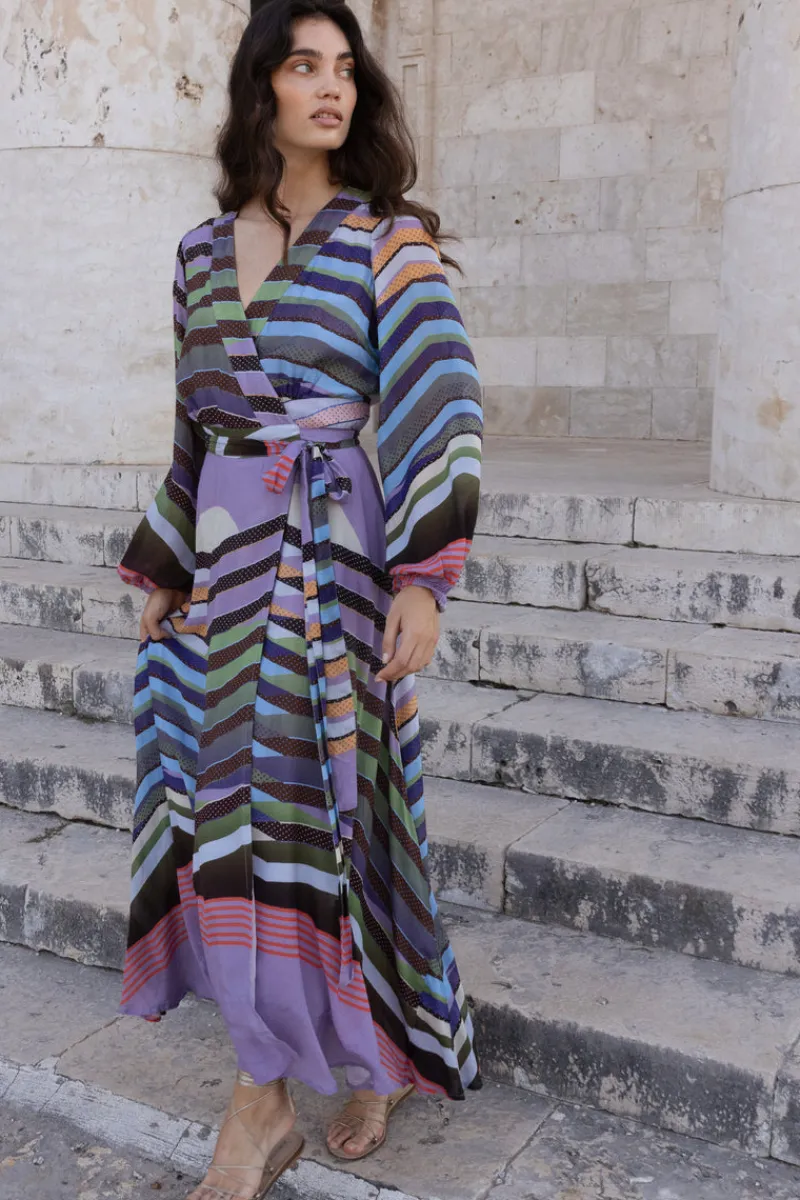 Oliphant Wrap Dress- Solstice Lilac