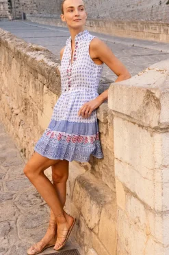 Oliphant Yoke Dress- Borrego Navy