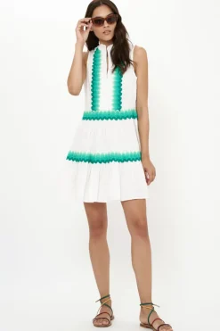 Oliphant Yoke Dress- Pacifica Aqua